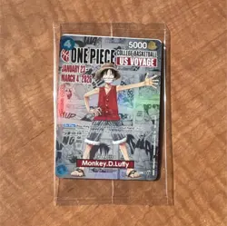 Bandai One Piece CCG Monkey.D.Luffy US Voyage Promo Card #2026 - Image 1