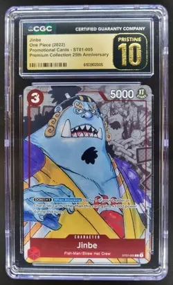 2022 ONE PIECE CCG JINBE 25TH ANNIVERSARY ST01-005 CGC 10 PRISTINE A PT - Image 1