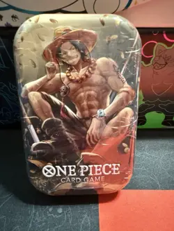 💎 One Piece Tin Pack Set Vol. 2 Portgas D. Ace Tin 💎 FACTORY SEALED - Image 1
