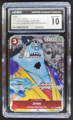 2022 ONE PIECE CCG JINBE 25TH ANNIVERSARY ST01-005 CGC 10 A PT - Image 1