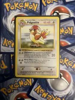 Pokemon TCG Base Set Pidgeotto 22/102 Cards 1999 Vintage shadowless 1st edition - Image 1