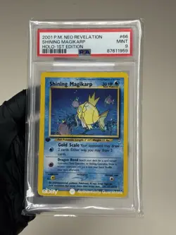 2001 POKEMON NEO REVELATION 1ST ED #66 SHINING MAGIKARP-HOLO PSA 9 - Image 1