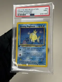 2001 POKEMON NEO REVELATION 1ST ED #66 SHINING MAGIKARP-HOLO PSA 9 - Image 4