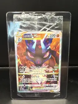 Pokemon TCG Lucario VSTAR SWSH291 Black Star Promo Full Art Sealed - Image 1
