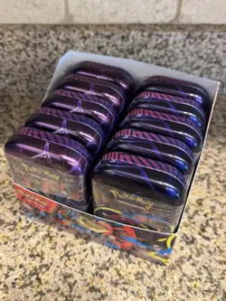 Pokemon TCG Mega Evolution MEGA HEROES MINI TIN DISPLAY Factory Sealed - Image 2