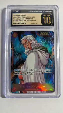 One Piece 2024 Silvers Rayleigh OP-08 118 Alt Art Two Legends CGC 10 PRISTINE - Image 1