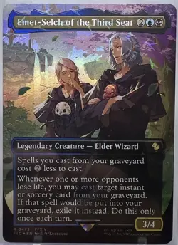 Emet-Selch of the Third Seat (Borderless) (Chocobo Track Foil) Commander: Final - Image 1