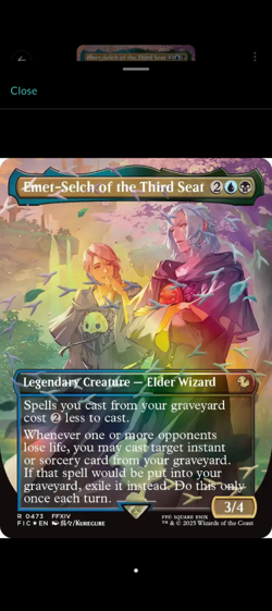 Emet-Selch of the Third Seat (Borderless) (Chocobo Track Foil) Commander: Final - Image 1