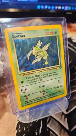 Scyther 10/64 Jungle Holo Rare Pokemon WOTC Vintage TCG - Read Description - Image 1