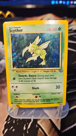 Scyther 10/64 Jungle Holo Rare Pokemon WOTC Vintage TCG - Read Description - Image 3