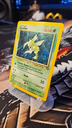 Scyther 10/64 Jungle Holo Rare Pokemon WOTC Vintage TCG - Read Description - Image 4