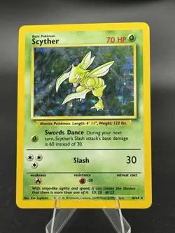 Scyther - 10/64 - Jungle 1999 No Symbol Error - WOTC - Holo - DMG - Pokemon TCG - Image 1