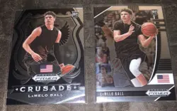 LAMELLO BALL ROOKIE 2 CARD LOT *CRUSADE* & *DRAFT PICKS* - Image 1