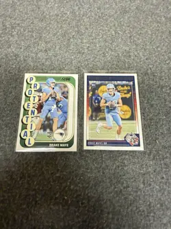 Drake Maye 2 Card Rookie Card Lot Patriots - Image 1