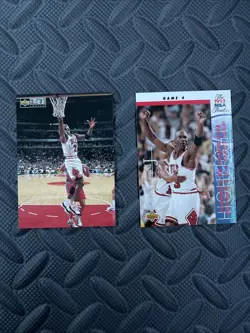 Upper Deck Michael Jordan Card Lot Of 2 Raw Mint - Image 1