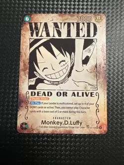 Monkey D. Luffy OP13-118 SP SEC Wanted Poster English -vlp-nm - Image 2