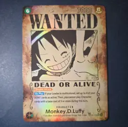 Monkey D. Luffy OP13-118 SP SEC Wanted Poster English -NM - Carrying On His Will - Image 1