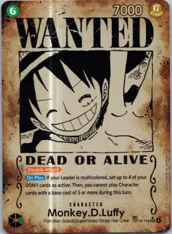 Monkey.D.Luffy (118) (Wanted Poster) SEC Carrying On His Will OP13-118 NM - Image 1
