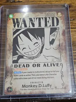 Monkey D. Luffy Wanted Poster Foil Secret Rare OP13-118 One Piece CCG English NM - Image 1