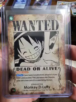 Monkey D. Luffy Wanted Poster Foil Secret Rare OP13-118 One Piece CCG English NM - Image 2