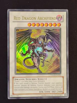 Red Dragon Archfiend Yu-Gi-Oh Card TDGS-EN041 Ultra Rare LP - Image 1