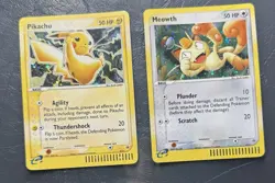 2003 PIKACHU 12 HOLO BLACK STAR PROMO & MEOWTH 13 HOLO POKEMON CARD N/MINT - Image 1