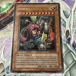 Yu-Gi-Oh Sphinx Teleia Ultra Rare Card EP1-EN003 Beast/Effect LP - Image 1