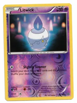 Pokemon Card: Litwick REVERSE HOLO 48/114 XY Steam Siege Rare! NM - Image 1