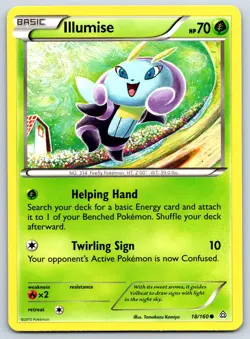 Illumise - XY Primal Clash 18/160 Tomokazu Komiya Pokemon Card NM - Image 1