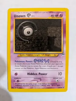 Unown [C] 57/105 Neo Destiny Uncommon Pokemon Card - Image 1