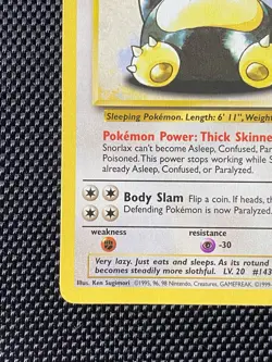 Snorlax 30/130 Base Set 2 Rare Non-Holo Vintage Pokemon TCG Card MP/LP - Image 5