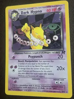 Dark Hypno 9/82 Team Rocket Holo Pokemon Card Vintage - Image 1