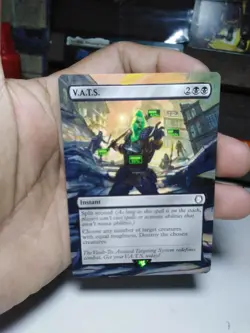 V.A.T.S. #50 MTG Fallout (PIP) Hand Painted Borderless Extended Full Altered Art - Image 2