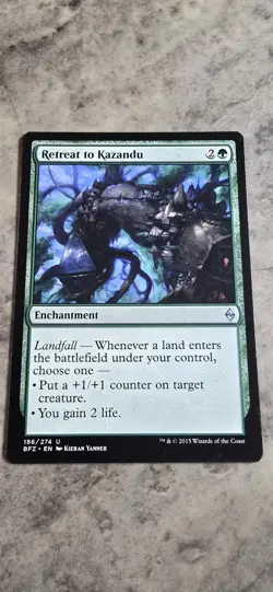 Retreat to Kazandu Commander: Zendikar Rising Regular Enchantment Uncommon MTG - Image 1