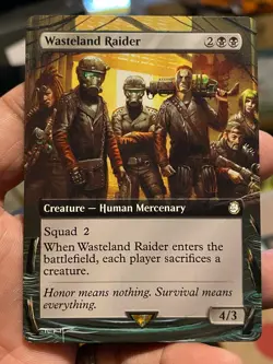 Wasteland Raider MTG Fallout Hand Painted Borderless Extended Altered Art Tentz - Image 1