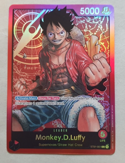 Monkey.D.Luffy Leader Foil Pre-Errata - NM - One Piece TCG - ST01-001 - English - Image 1