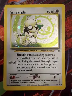 Pokemon Neo Discovery Smeargle TCG 11/75 Holo Unlimited Rare - Image 1