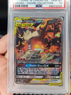 Pokemon Reshiram & Charizard GX Figure Coll. Full Art Promo SM201 PSA 10 - Image 3