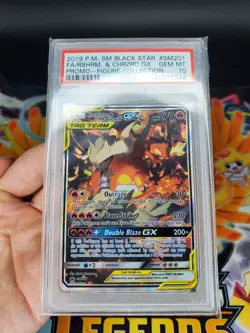Pokemon Reshiram & Charizard GX Figure Coll. Full Art Promo SM201 PSA 10 - Image 4