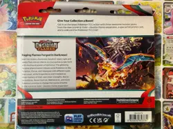 Pokemon TCG Obsidian Flames Blister Booster 3 Packs Houndstone New/ Sealed - Image 3