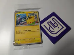 Pokemon Pikachu SVP 190 Black Star Promo Non-Holo Pokemon WC2024 Stamp SEALED - Image 1
