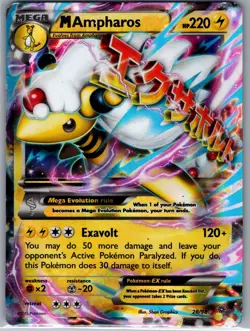 M Ampharos EX 28/98 XY - Ancient Origins - Pokemon Card - MP - Image 1