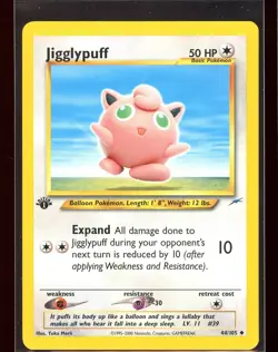 Jigglypuff 44/105 Ex/NM 1st Edition Neo Destiny Common Pokemon - Image 1