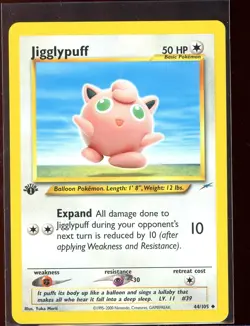 Jigglypuff 44/105 Ex/NM 1st Edition Neo Destiny Common Pokemon - Image 3