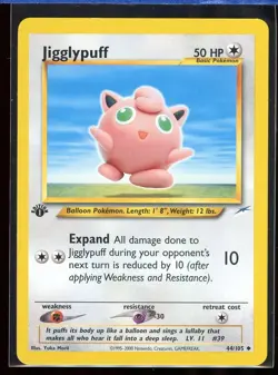 Jigglypuff 44/105 Ex/NM 1st Edition Neo Destiny Common Pokemon - Image 5