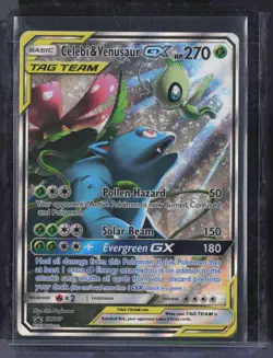 2019 Pokemon Black Star Promo Full Art #SM167 Celebi & Venusaur GX - Image 1