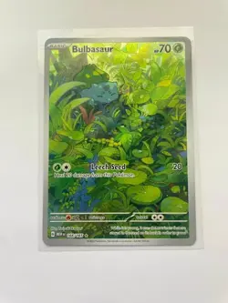 Bulbasaur Illustration Rare 166/165 Pokemon Scarlet & Violet 151 TCG Near Mint - Image 1