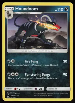 Houndoom 59/111 Pokemon Crimson Invasion Rare Moderately Played - Image 1