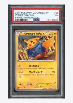 Pokemon PSA 7 Warm Pikachu Promo 2014 096/XY-P Uniqlo Kids Japanese - Image 1