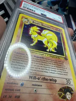 2000 Pokemon Gym Challenge Brock’s Ninetales #3/132 Holo PSA 7 - Image 3